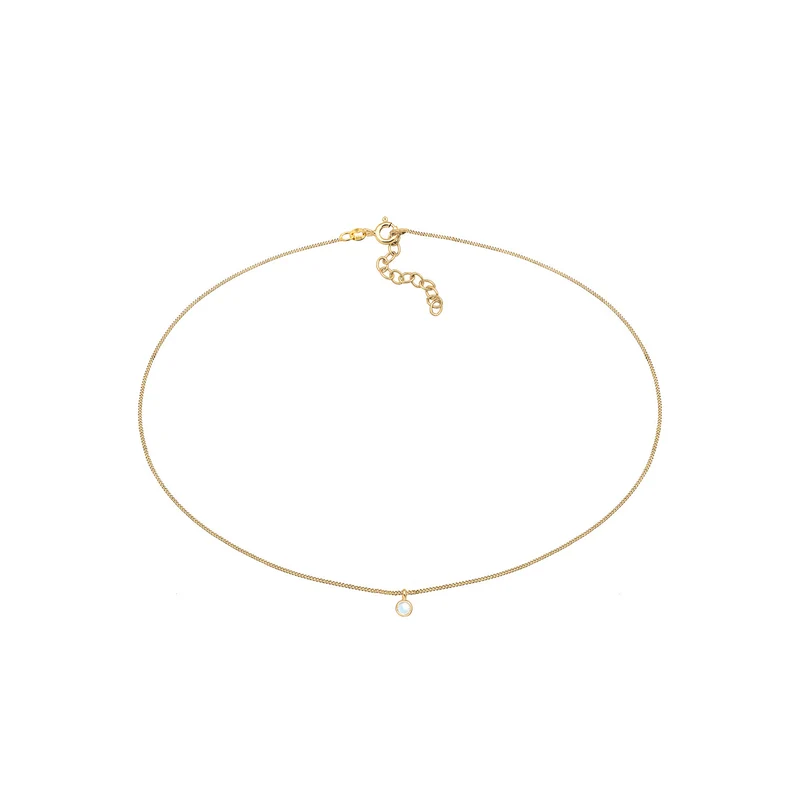 Choker Basic | Mondstein (Weiß)