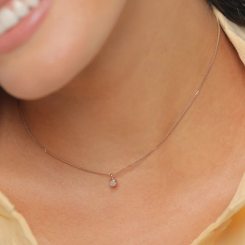 Choker Basic | Mondstein (Weiß)