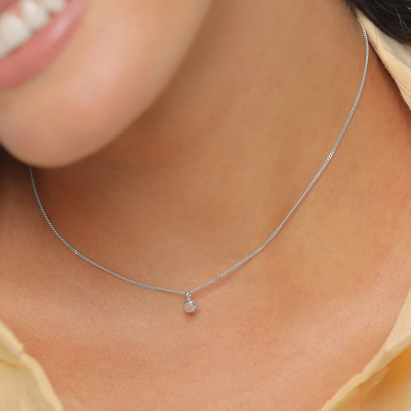 Choker Basic | Mondstein (Weiß)
