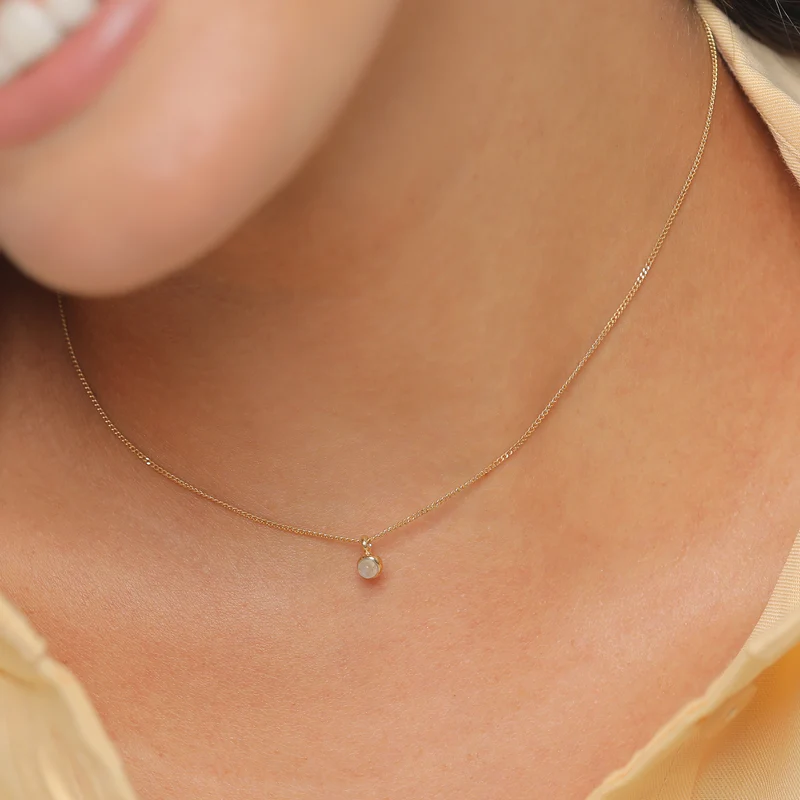 Choker Basic | Mondstein (Weiß)