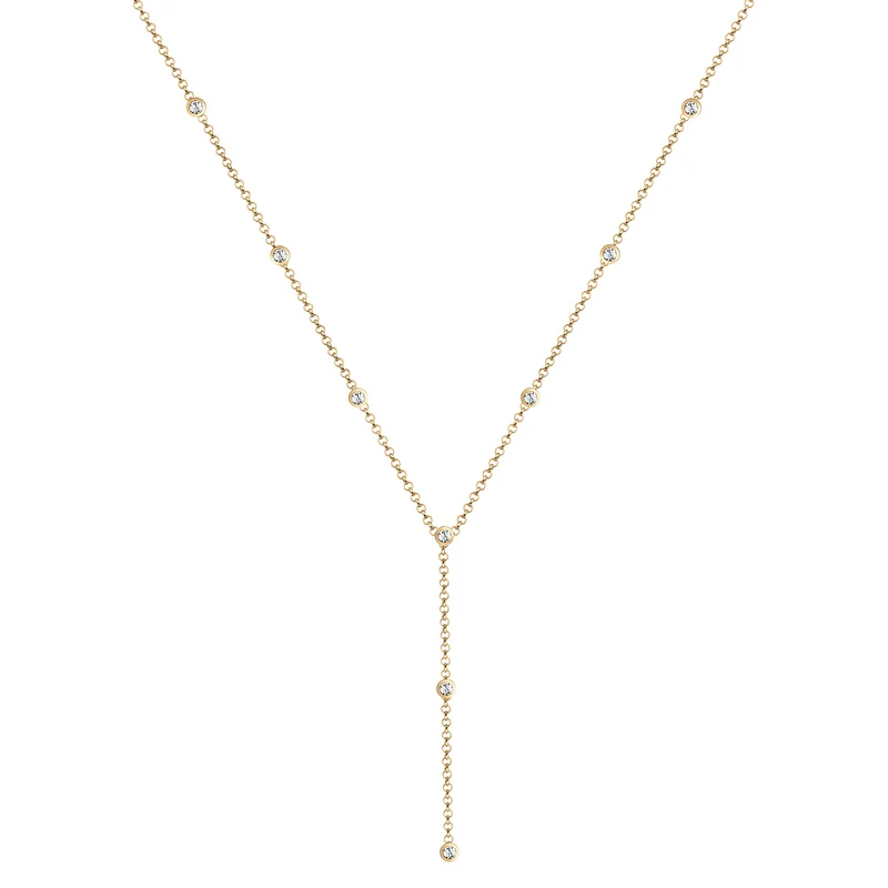 Y-Halskette | Mit Kristallen von Swarovski® (Weiß)
