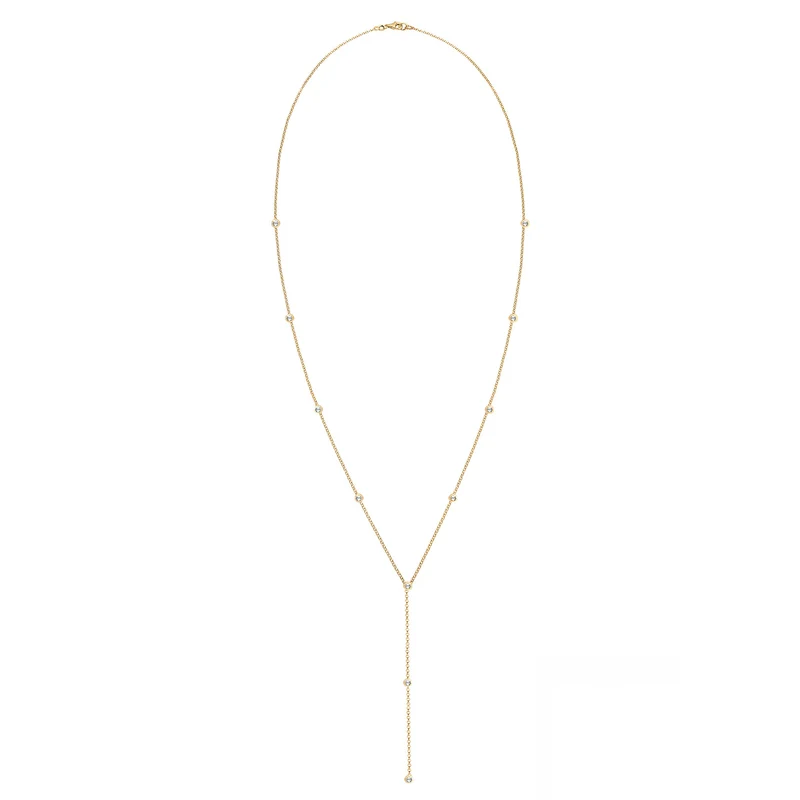 Y-Halskette | Mit Kristallen von Swarovski® (Weiß)