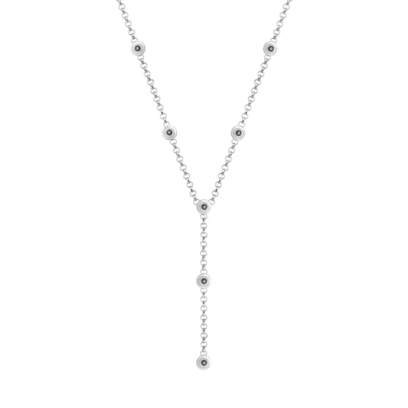 Y-Halskette | Mit Kristallen von Swarovski® (Weiß)