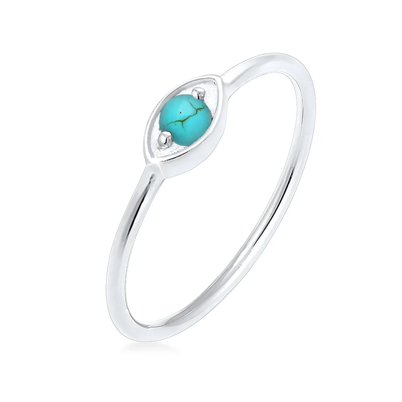 Ring Evil Eye | Howlith ( Türkis )