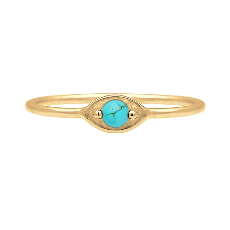 Ring Evil Eye | Howlith ( Türkis )