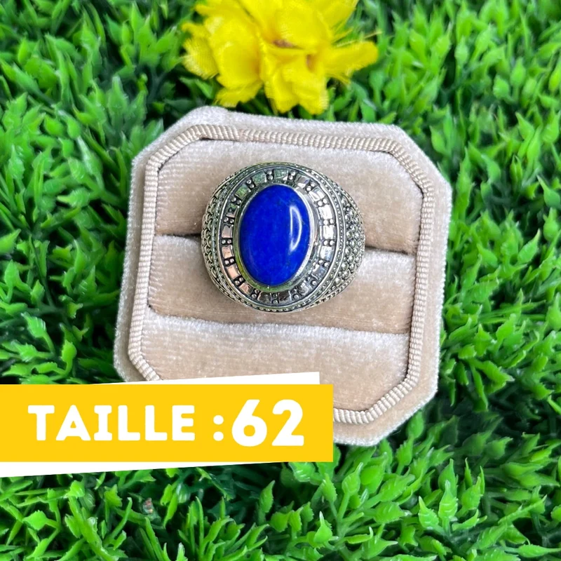 Silberner Lapislazuli-Wikinger-Siegelring Nr. 2