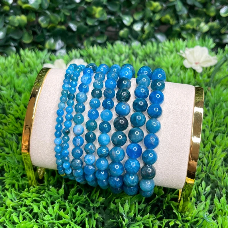 Kundenspezifisches blaues Apatit-Armband