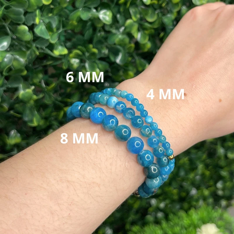 Kundenspezifisches blaues Apatit-Armband