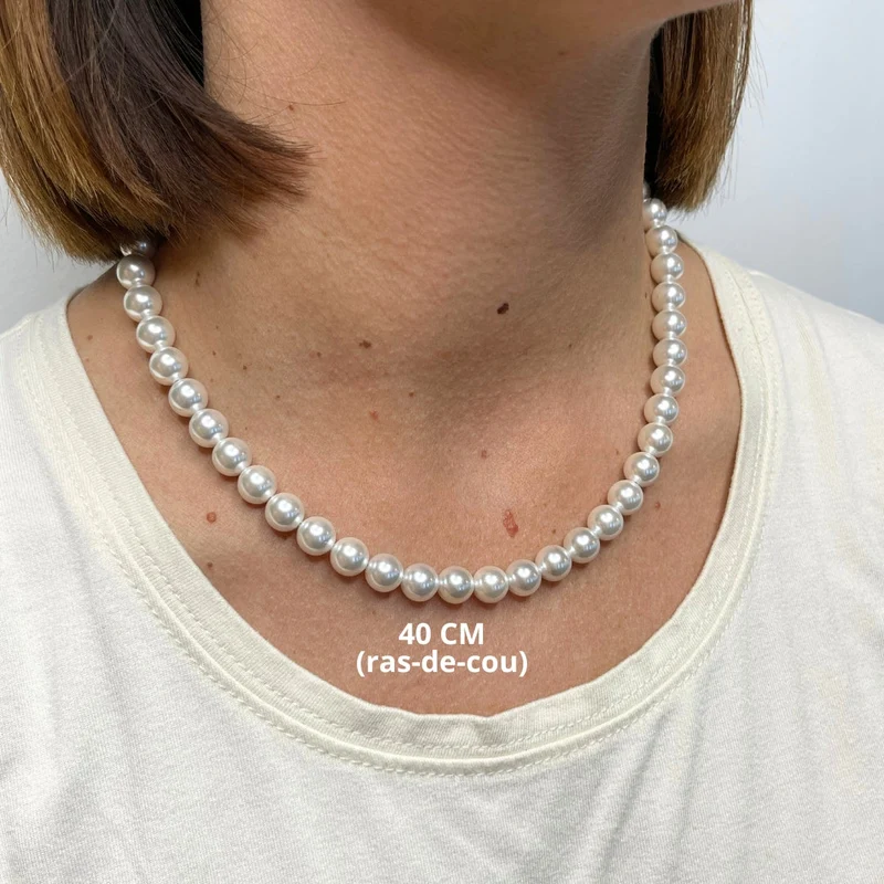 Personalisieren Sie Ihre 40 cm lange Perlenchoker-Halskette