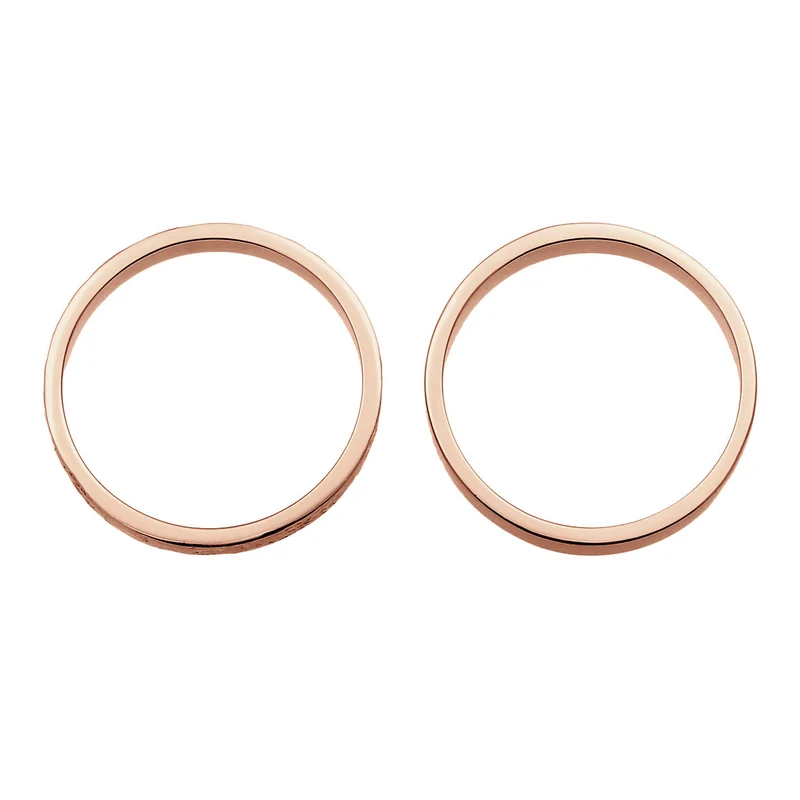 Bandring 2er Set | Gehämmert & Glänzend