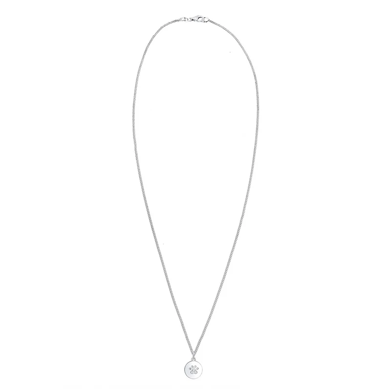 Halskette Pfote | Mit Kristallen von Swarovski® (Weiß)