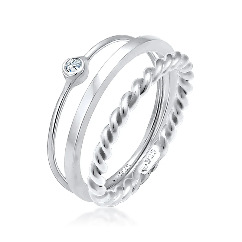 Solitär-Ring | Mit Kristallen von Swarovski® (Weiß)