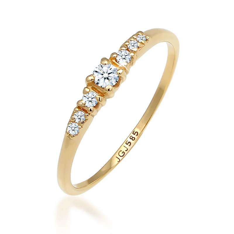 Verlobungsring | Diamant ( Weiß, 0,11 ct )