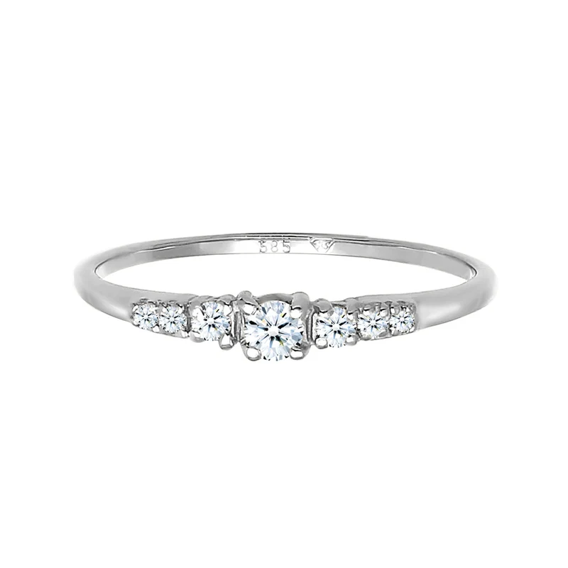 Verlobungsring | Diamant ( Weiß, 0,11 ct )