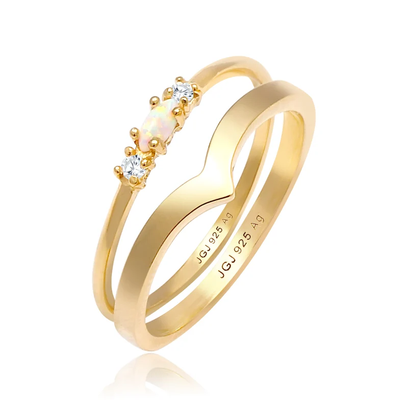 Ringset | Opal ( Weiß )
