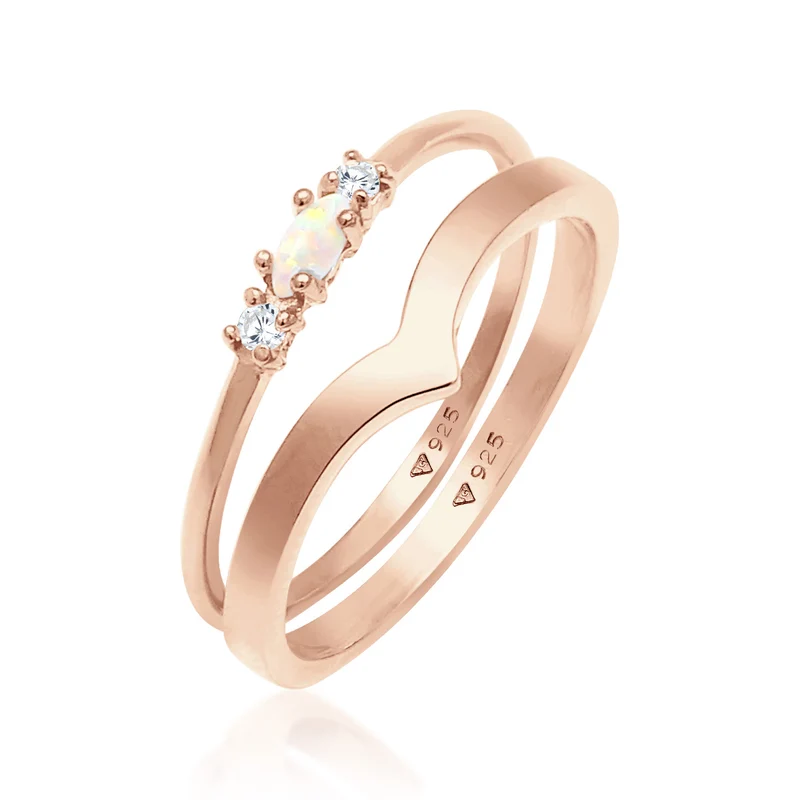 Ringset | Opal ( Weiß )