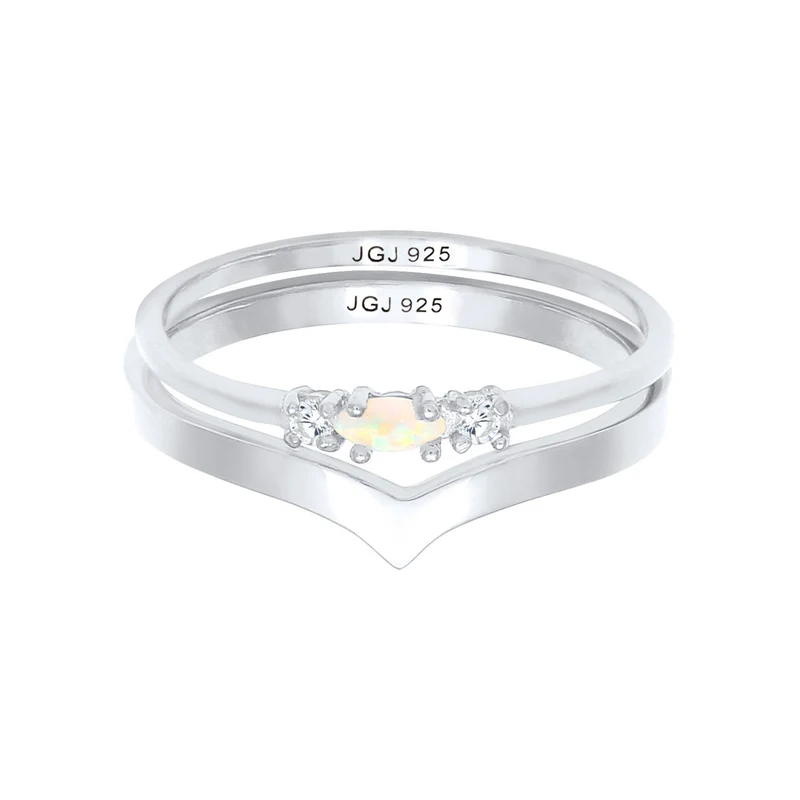 Ringset | Opal ( Weiß )