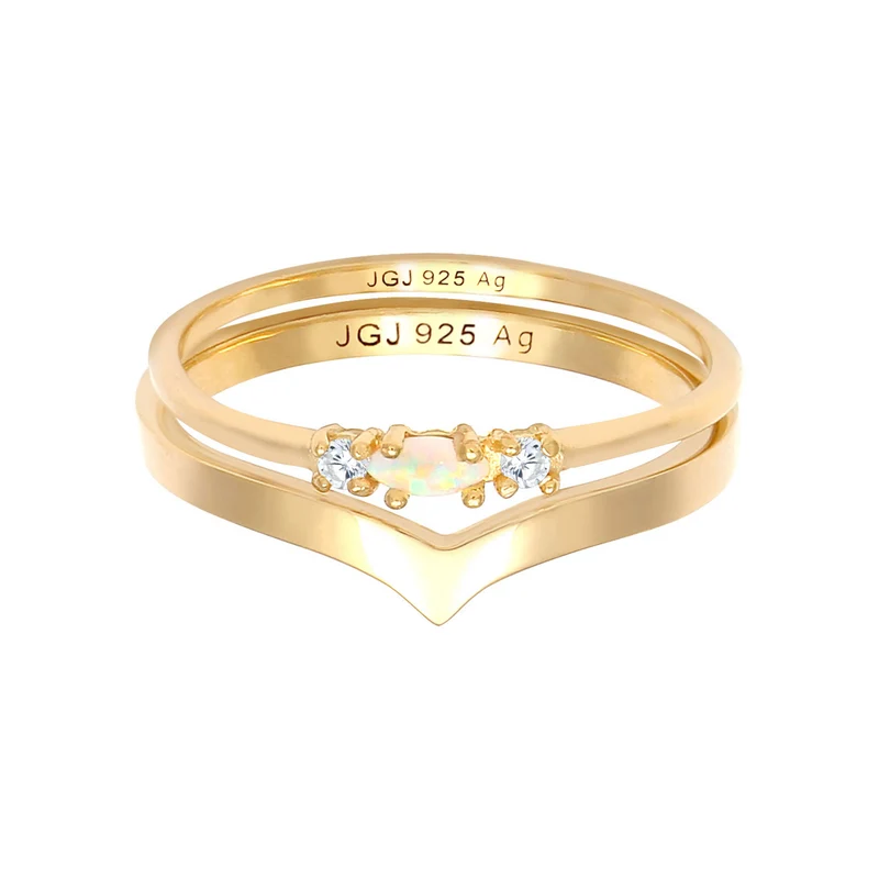 Ringset | Opal ( Weiß )