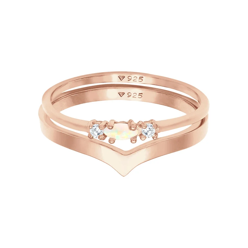 Ringset | Opal ( Weiß )