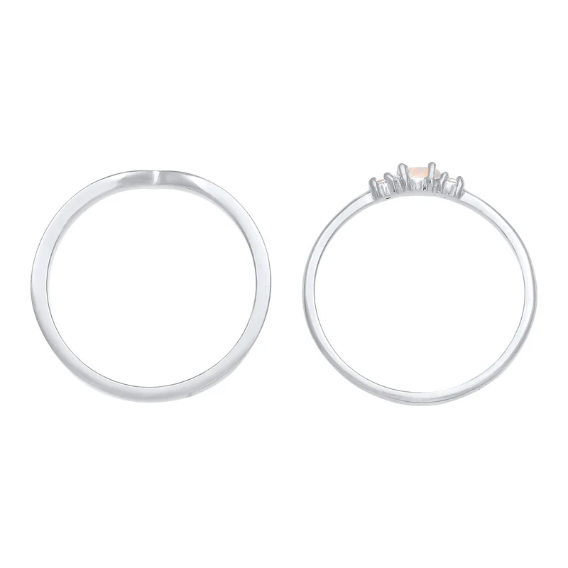 Ringset | Opal ( Weiß )