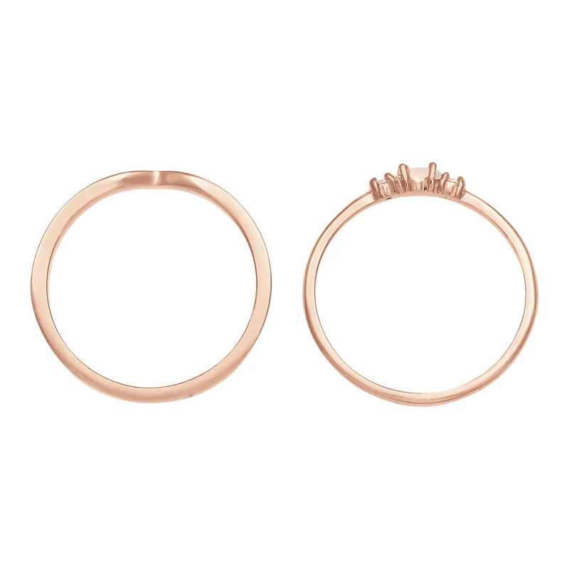 Ringset | Opal ( Weiß )