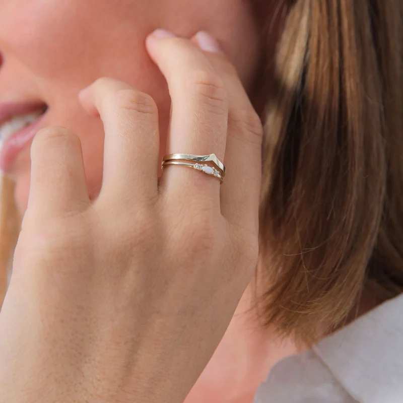 Ringset | Opal ( Weiß )