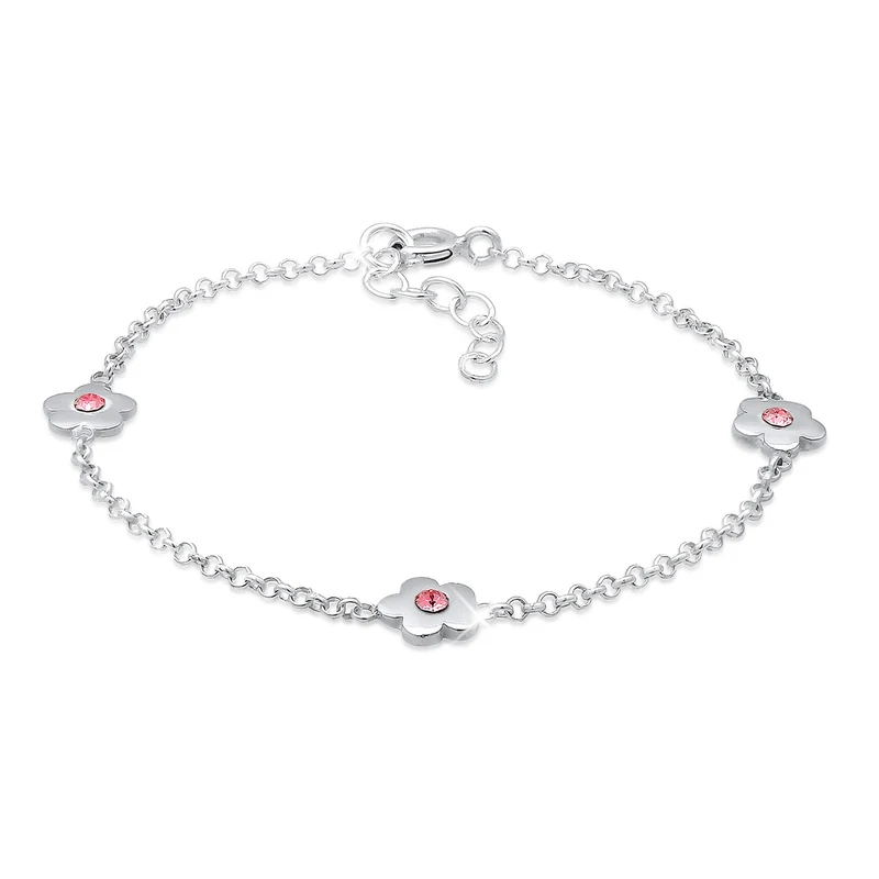 Armband Blume | Kristall ( Rosa )