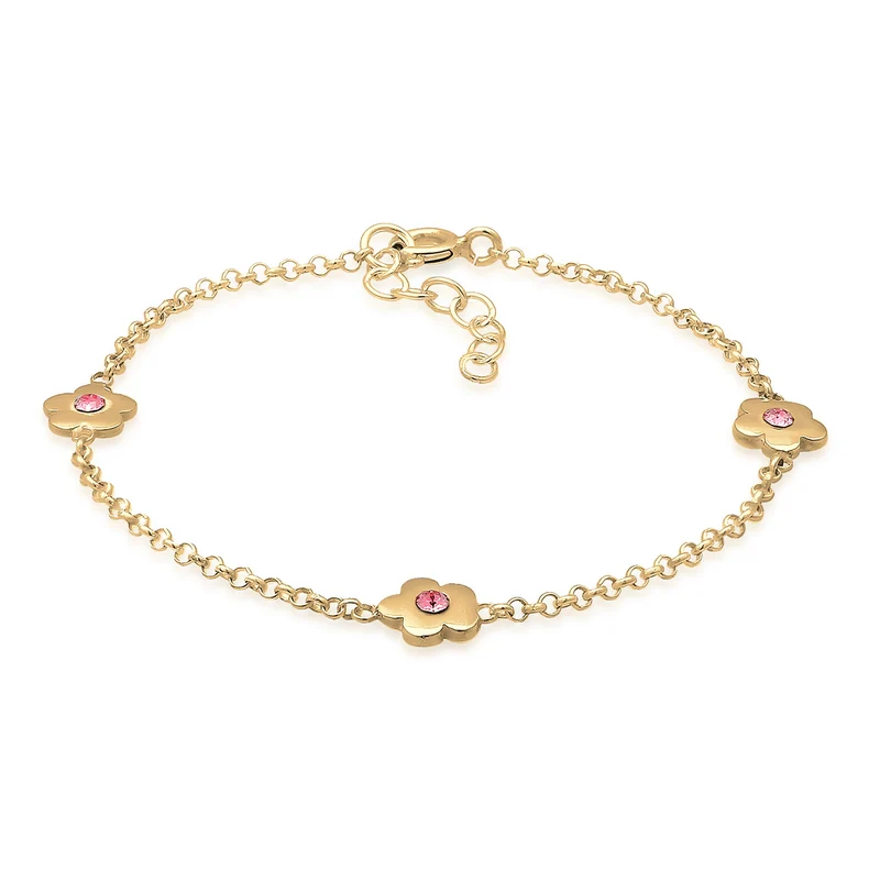 Armband Blume | Kristall ( Rosa )