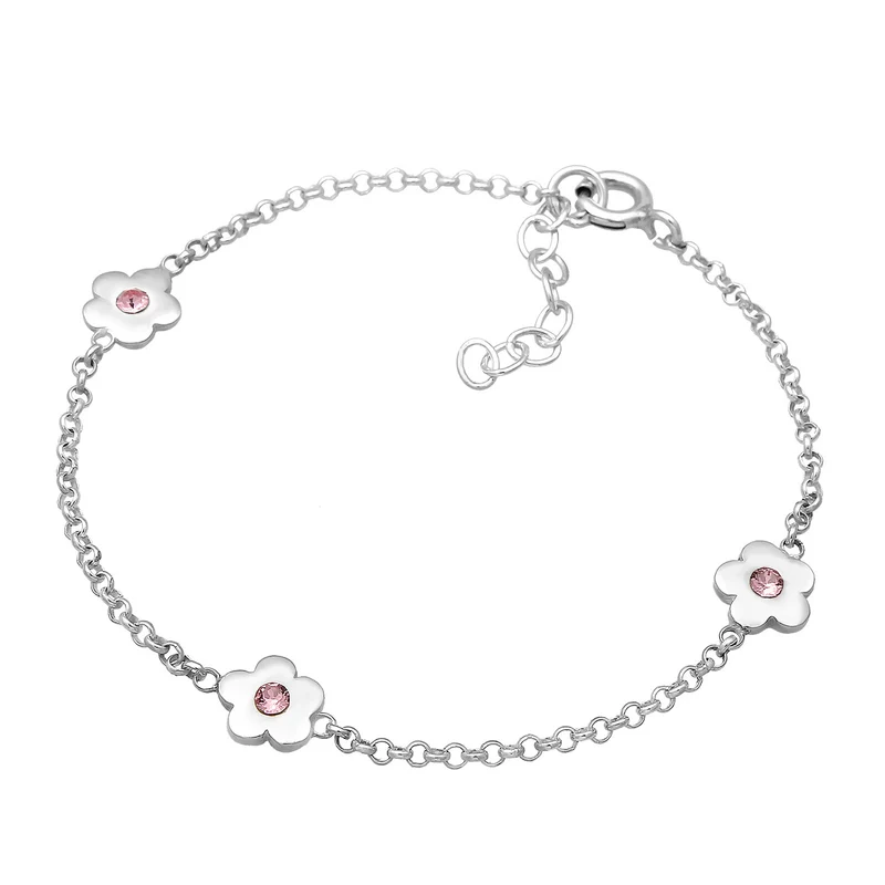 Armband Blume | Kristall ( Rosa )