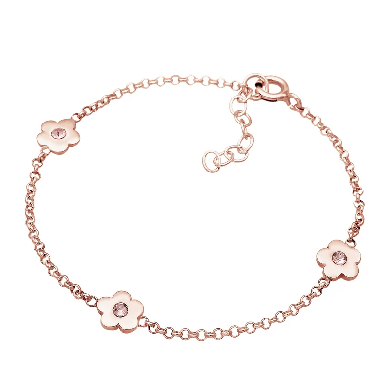 Armband Blume | Kristall ( Rosa )