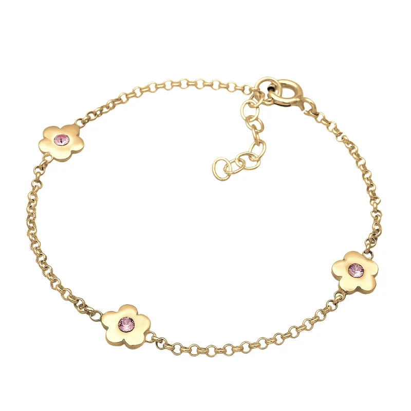 Armband Blume | Kristall ( Rosa )