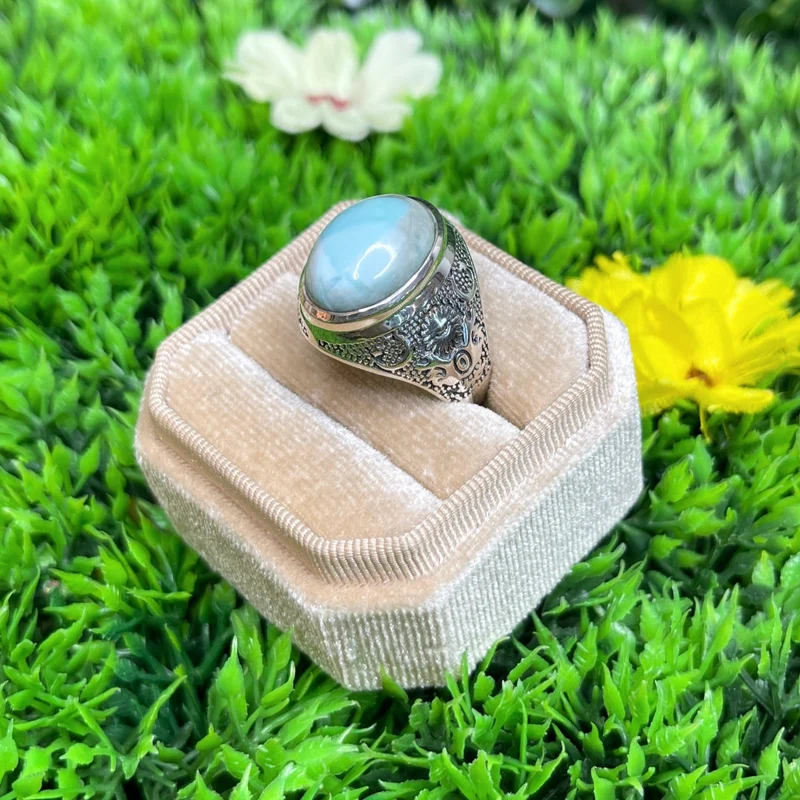 Larimar Astral Silber Siegelring Nr. 1