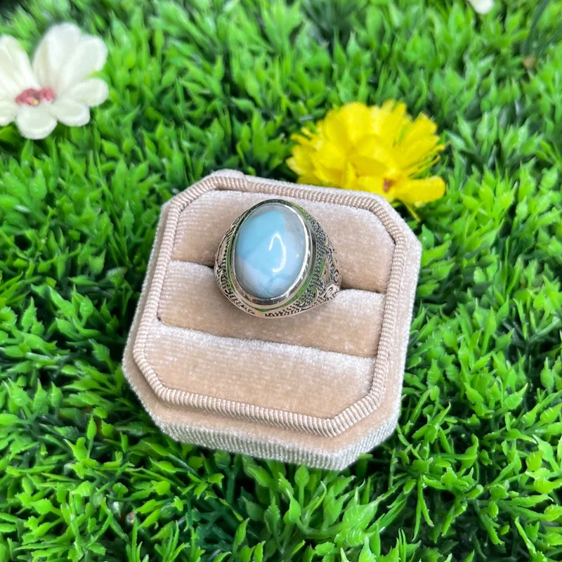 Larimar Astral Silber Siegelring Nr. 1