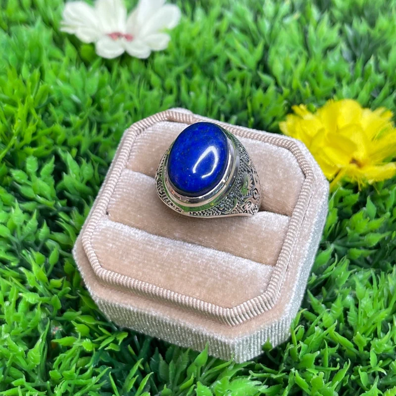 Silberner Lapislazuli-Astral-Siegelring