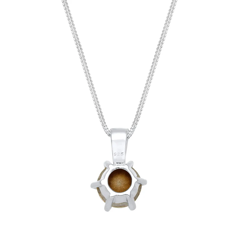 Halskette Solitär Anhänger | Mit Kristallen von Swarovski® (Weiß)