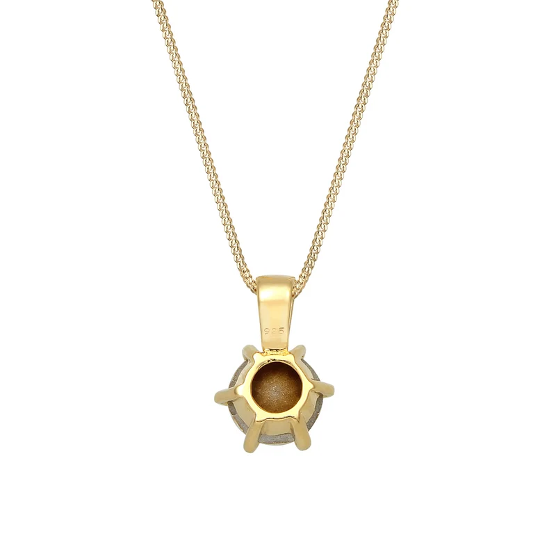 Halskette Solitär Anhänger | Mit Kristallen von Swarovski® (Weiß)