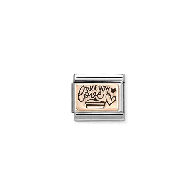 Classic Rose Gold Made With Love Love & Hearts Charms
