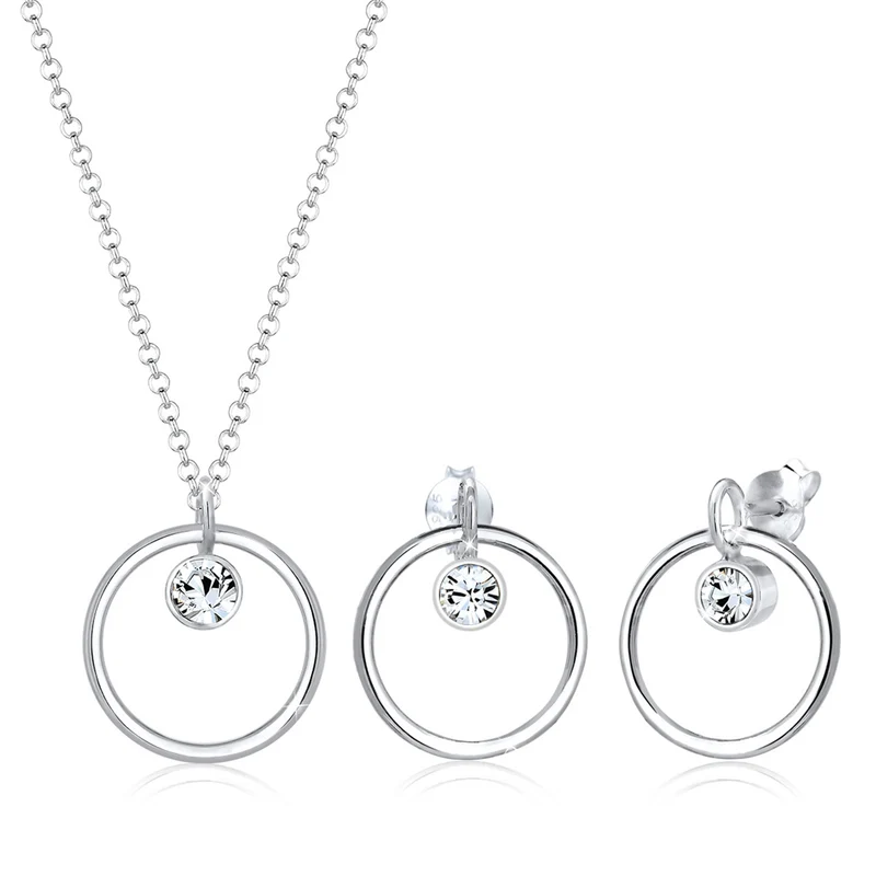 Schmuckset Geo | Kristall ( Weiß )