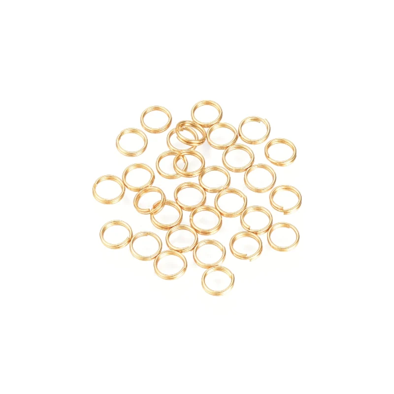 Biegering mit doppelter Schlaufe aus Edelstahl (Gold)