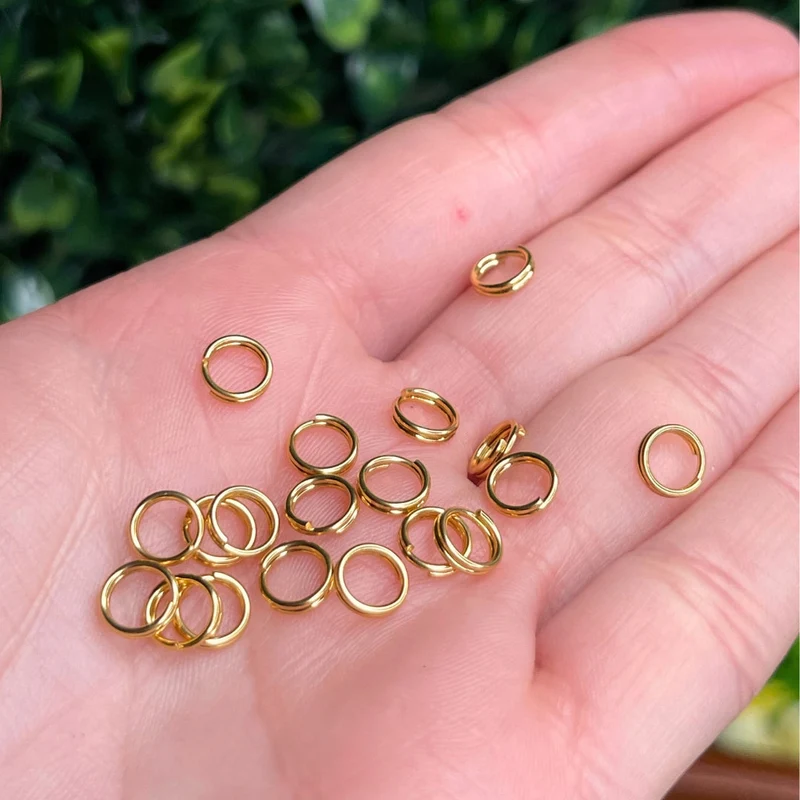 Biegering mit doppelter Schlaufe aus Edelstahl (Gold)