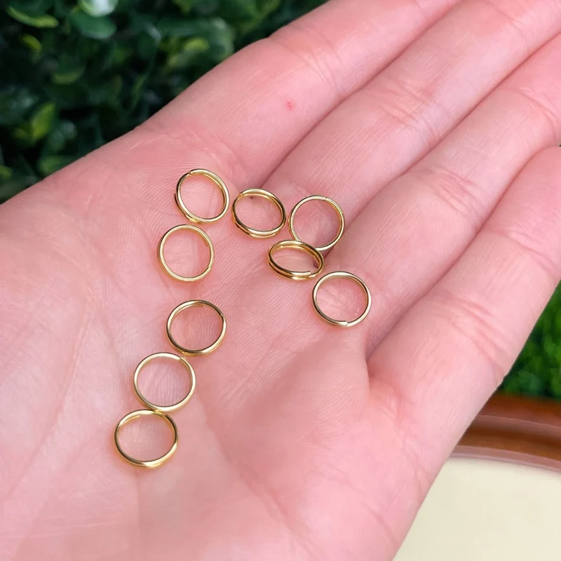Biegering mit doppelter Schlaufe aus Edelstahl (Gold)
