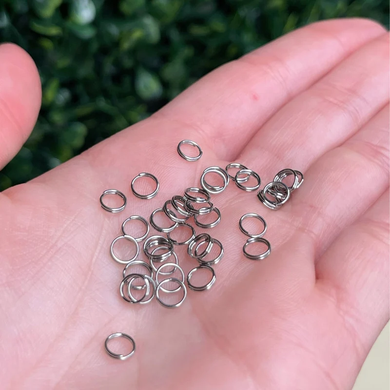 Biegering aus Edelstahl mit doppelter Schlaufe (Silber)