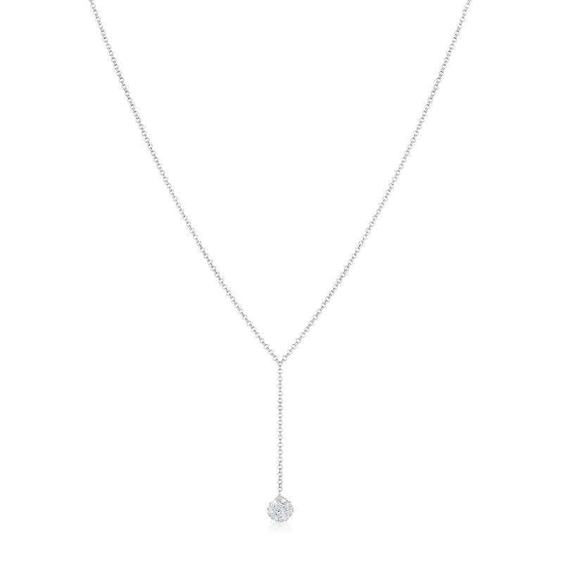 Halskette Kugel | Mit Kristallen von Swarovski® (Weiß)