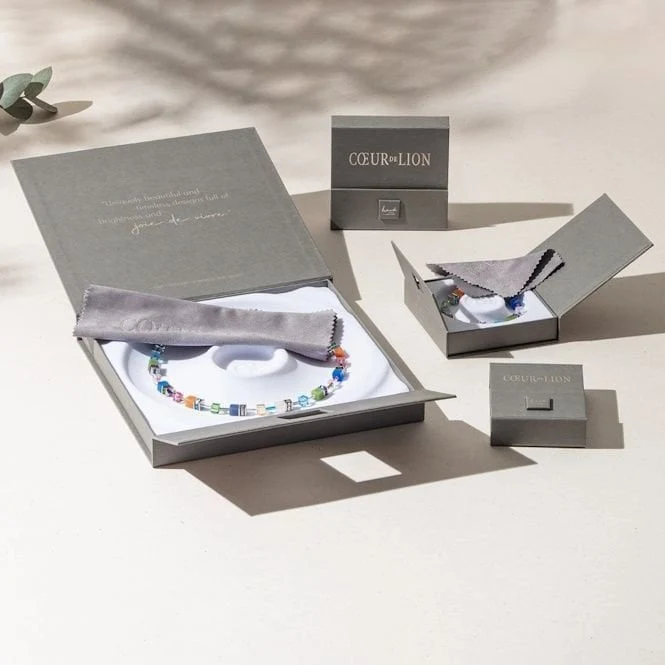 GeoCUBE Iconic Pure Bracelet in Silver & Blue