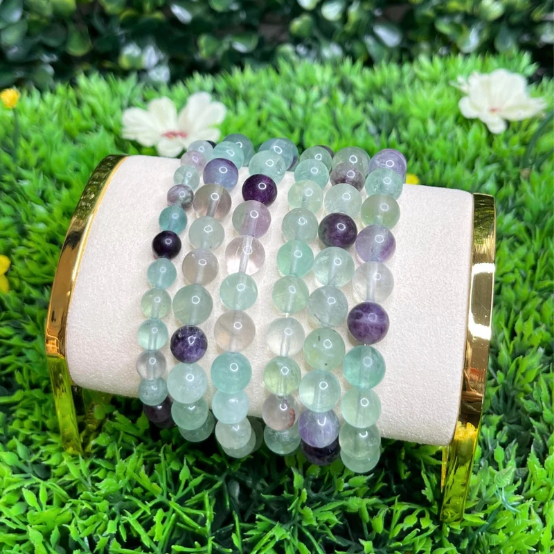 Individuelles Regenbogen-Fluorit-Armband