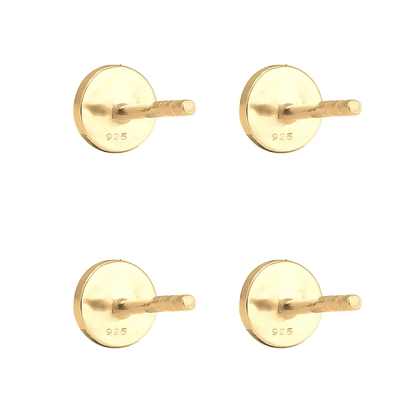 Ohrstecker Set Gehämmert & Glänzend