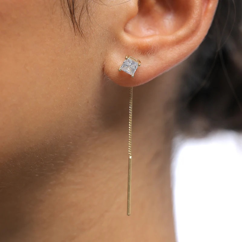 Ohrhänger Ear Chain | Zirkonia ( Weiß )