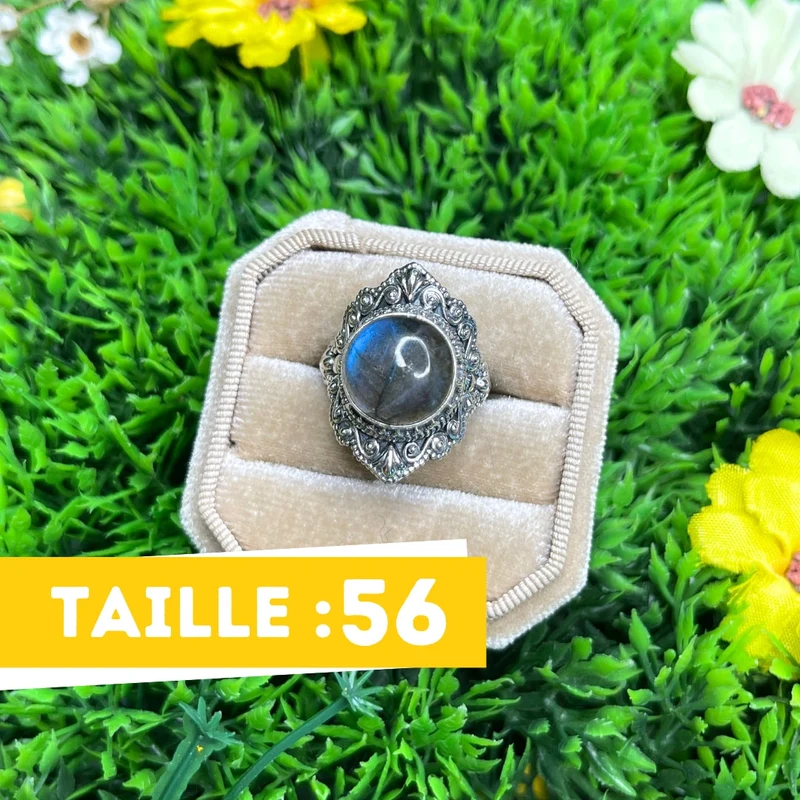 Bluefire Labradorit Ring 925 Silber #4