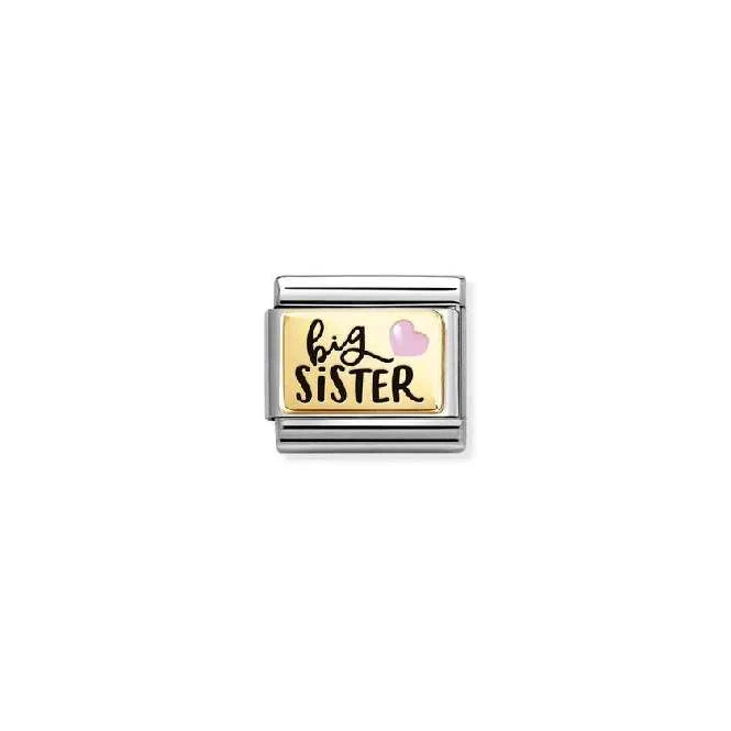 Classic Gold and Enamel Big Sister Friends & Family Charms