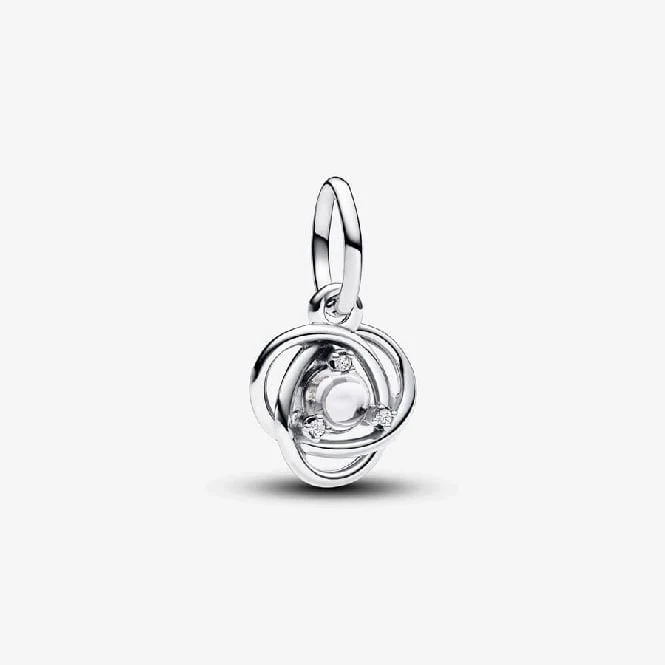 April Birthstone Eternity Circle Dangle Charms